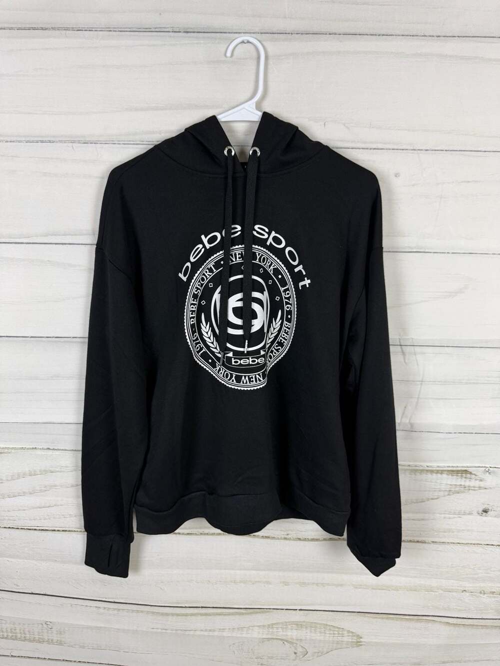 Bebe Sport Collegiate Logo Pullover Hoodie